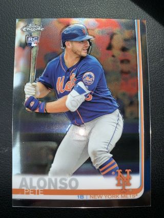 2019 Topps Chrome Pete Alonso Rookie Rc Mets Rookie Of Year Non Auto Base Qty