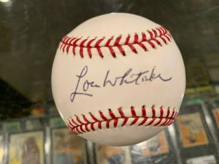 Lou Whitaker Detroit Tigers Single Signed Baseball Jsa Authenticated