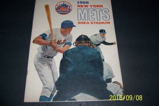 1966 York Mets Vs Atlanta Braves Game Program Ed Kranepool Roy Mcmillan
