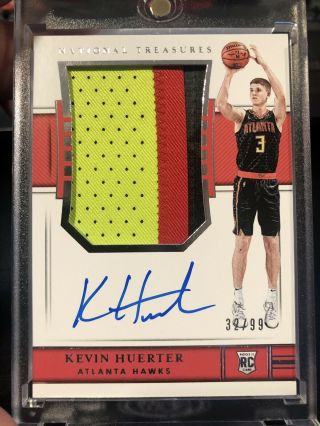 2018 - 19 National Treasures Kevin Huerter /99 Rpa Rookie Patch Auto