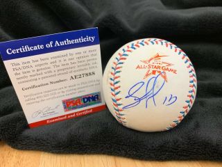 Salvador Perez Signed 2017 All Star Game Baseball Autographed Auto Royals Asg 3