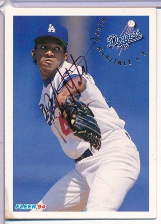 1993 Fleer Pedro Martinez 515 In Person Signed Auto Autograph As322