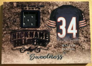 2019 Leaf In The Game Walter Payton Bears Sweetness Game Jersey 18/30