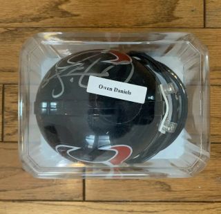 Authentic Autographed Owen Daniels Houston Texans Signed Riddell NFL Mini Helmet 2