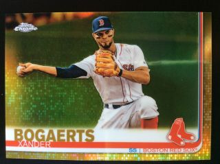 2019 Topps Chrome Xander Bogaerts Red Sox Gold Refractor /50