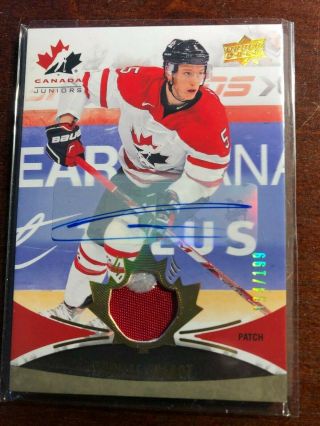 2016 Team Canada Juniors.  2 Colored Auto Patch.  Thomas Chabot 094/199