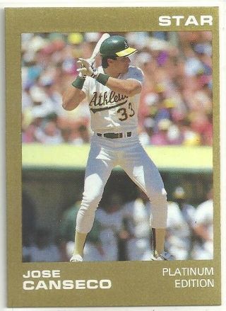 Jose Canseco 1988 Star Platinum Series Oakland A 