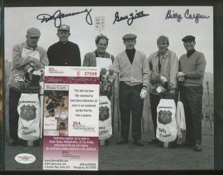 Don January Gene Littler Billy Casper Golf Signed 8x10 Photo Auto Jsa