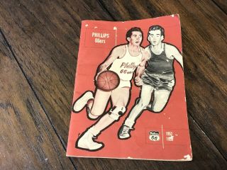 1952 - 53 Phillips 66 66ers Yearbook Basketball Team Players Booklet