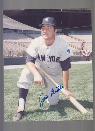 Jake Gibbs Signed Autographed Ny Yankees Color 8x10 Photo - 100 Guaranteed