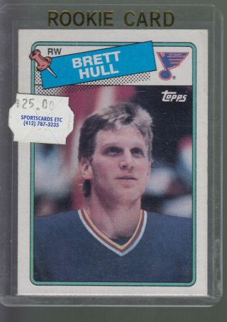 1988 - 89 Topps 66 Brett Hull Rc Rookie Card St Louis Blues Bk$20.  00