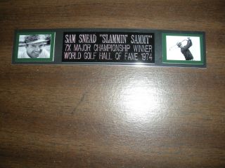 Sam Snead (golf) Nameplate For Autographed Ball Display/flag/photo