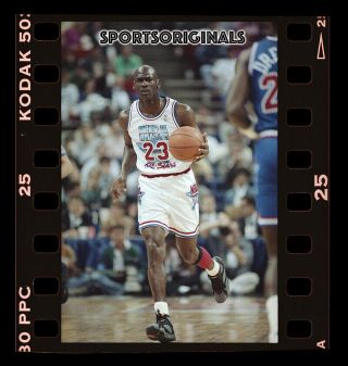 35mm Color Slide - Michael Jordan - Chicago Bulls - Nba All - Star Game