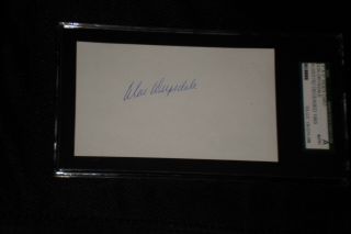 Hof Don Drysdale Signed Autographed 3x5 Index Card Dodgers Sgc Slabbed