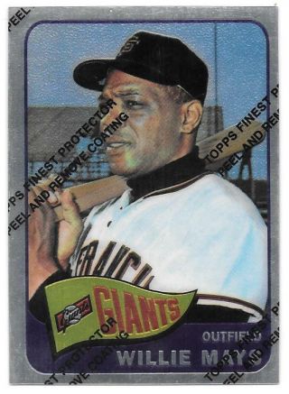 1997 Topps Willie Mays Finest Reprint 19 - 1965 Topps 250