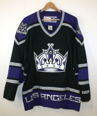 Ccm Los Angeles Kings Purple And Black Crown 3rd Jersey Dixon? Mens Large