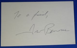 Irv Bemoras Deceased 2007 Signed Autograph 3x5 Milwaukee St Louis Hawks 1953 - 57