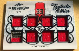 2019 Leaf In The Game Scottie Pippen Chicago Bulls Game Jersey Patch 7/25
