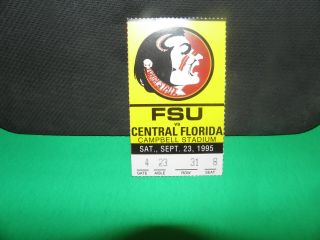 Ncaa - Florida State Seminoles Vs.  Central Florida 9/23/1995 Ticket Stub
