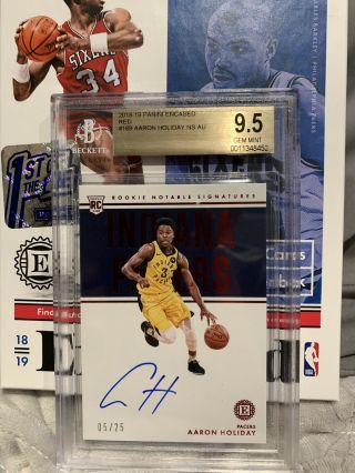 2019 Encased Aaron Holiday Fotl Rookie Notable Signatures Graded 9.  5/10 ’d /25