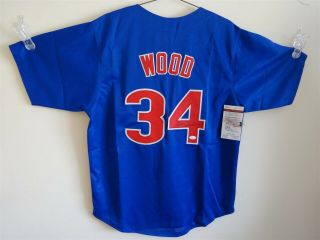 Kerry Wood Signed Auto Chicago Cubs Blue Jersey Jsa Autographed
