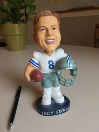 Troy Aikman (dallas Cowboys Nfl) Bobble Head.  Early 2000s.  Great For Office