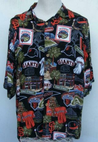 Reyn Spooner Sf Giants Special Ltd Ed Hawaiian Shirt Xl Baseball Memorabilia