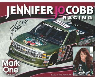 Signed Jennifer Jo Cobb 10 Nascar Camping World Truck Series Postcard