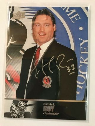 2018 - 19 Ud Ultimate 1997 Upper Deck Hof Legends Signatures Autograph Patrick Roy