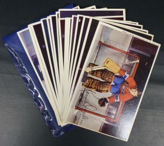 1971 - 72 Pro Star Promotion Montreal Canadiens Post Card Full Set 22/22 &envelope