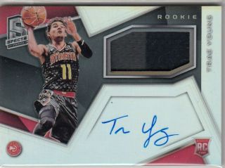Trae Young 2018 - 19 Panini Spectra Rookie Rc Jersey Auto 251/299