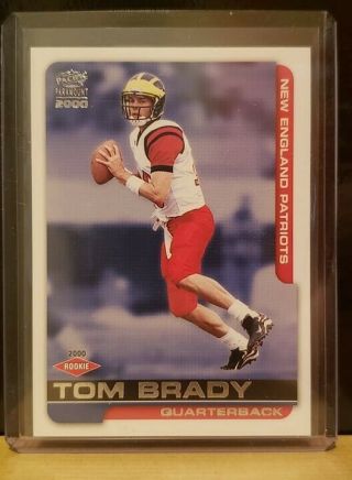 Tom Brady 2000 Pacific Paramount Rookie Card,  England Patriots,  Hof,  Goat