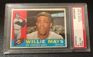 Willie Mays 1960 Topps 200 Psa 6 - Giants [a719]