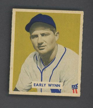 1949 Bowman 110 Early Wynn Cleveland Indians Rc Rookie Hof