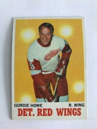 1970 - 71 Topps Hockey Card Gordie Howe 29
