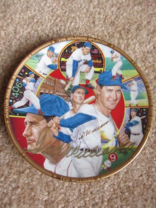 Ted Williams Autographed Sports Impressions Mini Plate 2