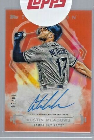 Austin Meadows /50 Auto 2019 Inception Rookie & Emerging Stars Autograph Rays