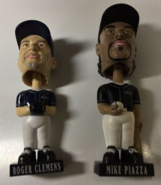 Roger Clemens And Mike Piazza Subway Series 2002 Bobbleheads Bobble Heads