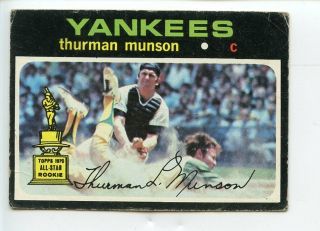 1971 Topps Baseball Card 5 Thurman Munson 2nd Card York Yankees