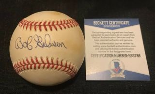 Bob Gibson Signed Autographed Official National League Baseball Beckett