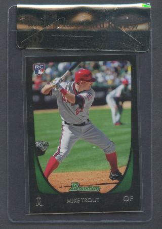 2011 Bowman Draft 101 Mike Trout Angels Rc Rookie Bgs 9 Rcr