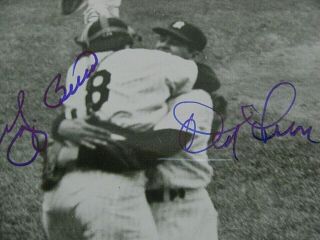 Yogi Berra/Don Larsen autographed 8x10 photo (b/w) JSA Yankees 2