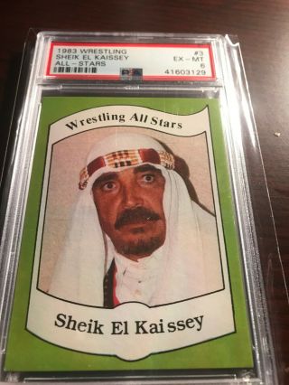 1983 Wrestling All Stars Sheik El Kaissey Psa 6