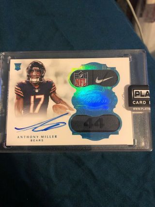 2018 Flawless Anthony Miller Tag Rookie Auto 1/1 One Of One Bears