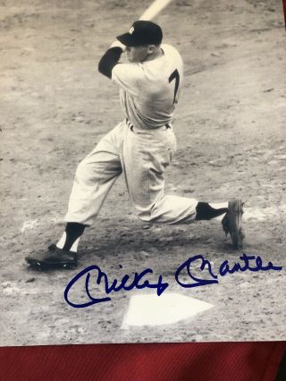 Mickey Mantle Signed 5x7 Ron Lewis Photo Matted To 8x10.  Certified