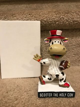 Staten Island Yankees Scooter The Holy Cow Heisman Bobblehead Sga Mini