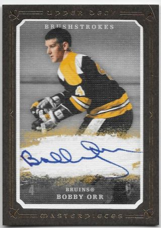08 - 09 Ud Masterpieces Bobby Orr Brown Brushstrokes Auto Sp Mb - Or - 2008