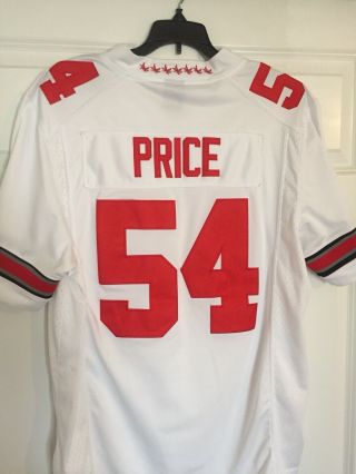 Billy Price 54 Ohio State Buckeye O - Line Legend,  Road White Custom Nike Jersey