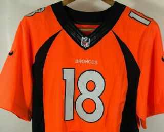 Denver Broncos 18 Manning Jersey On Field Nike Orange Nfl Size Xl - 48 " Chest