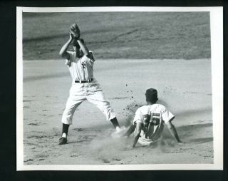 Phil Rizzuto & Harry Simpson 1952 Press Photo York Yankees Cleveland Indians